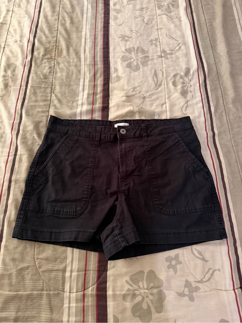 Women’s Black Casual Cotton Bermuda Shorts